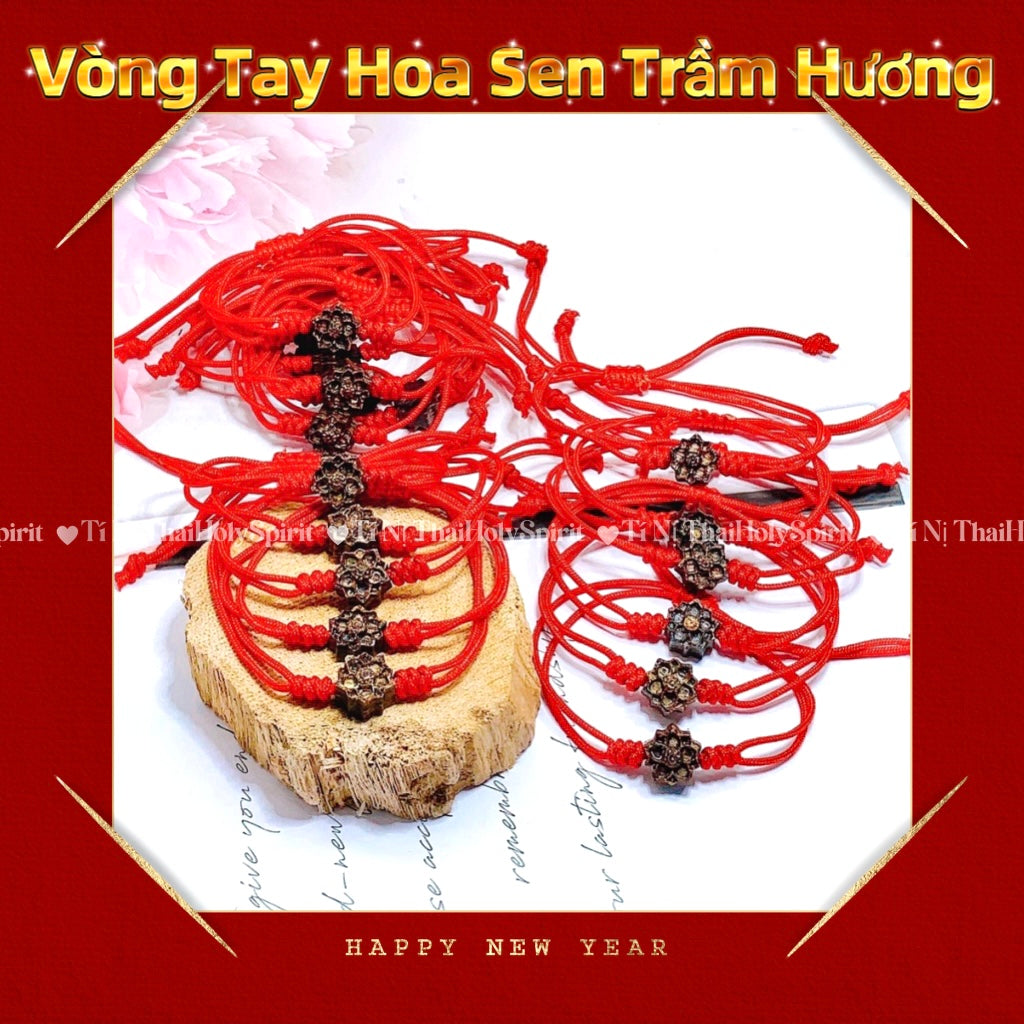 Vòng Tay Hoa Sen Trầm Hương