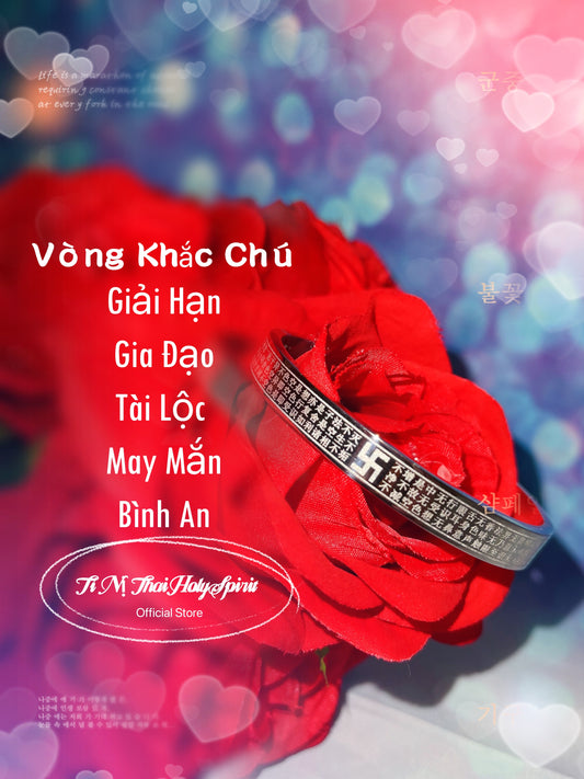 Vòng Khắc Chú Hộ Thân Chữ Vạn