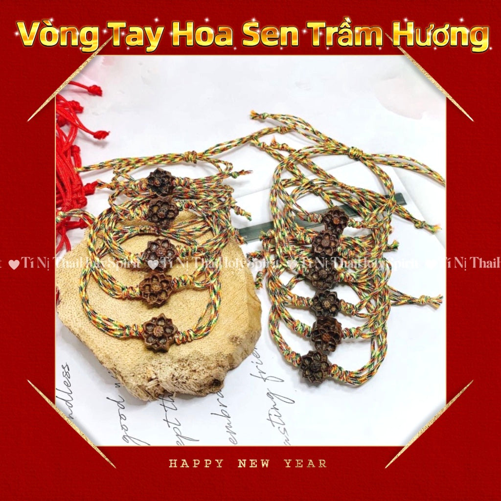 Vòng Tay Hoa Sen Trầm Hương
