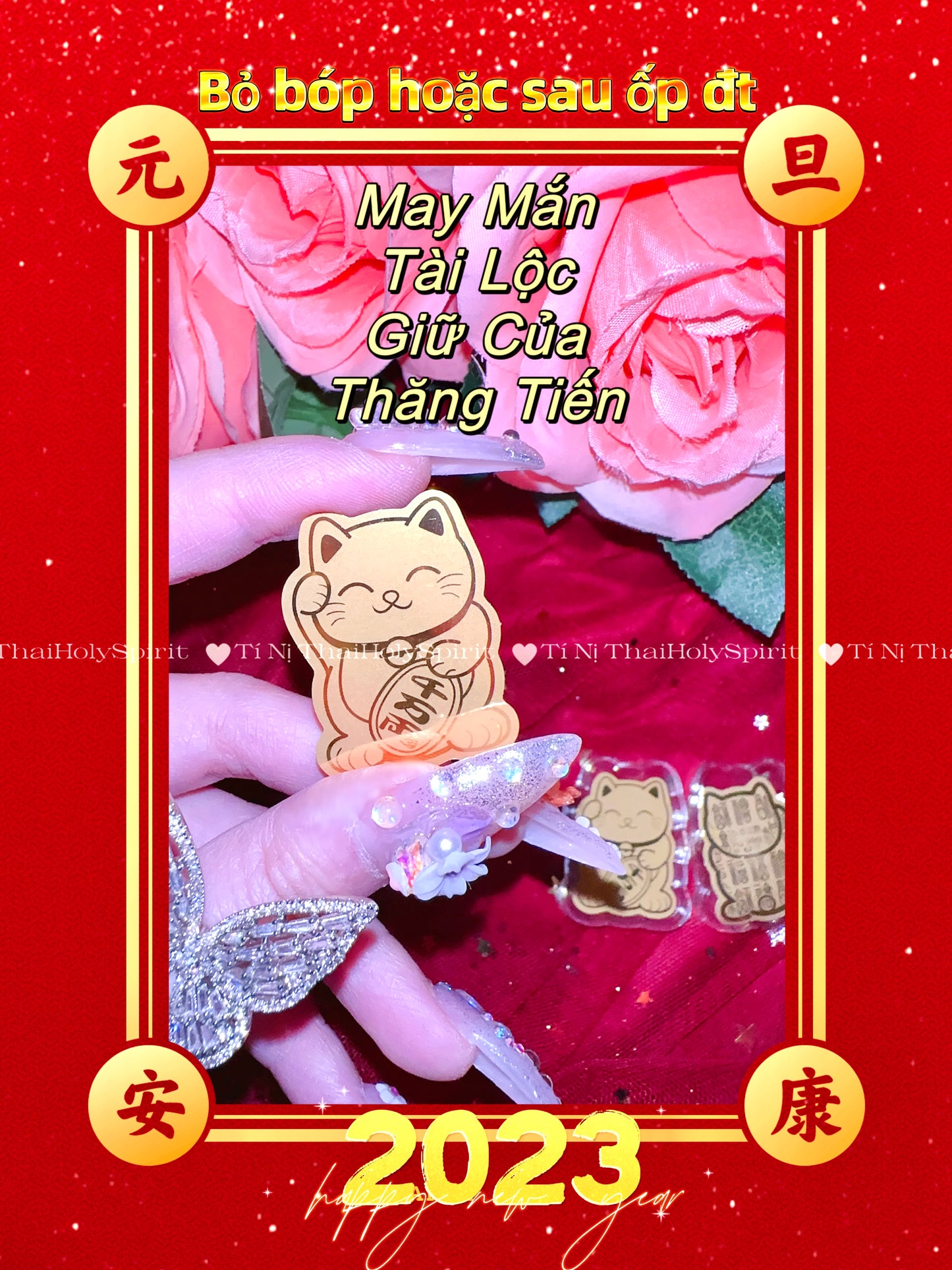 Mèo Thần Tài Mạ Vàng
