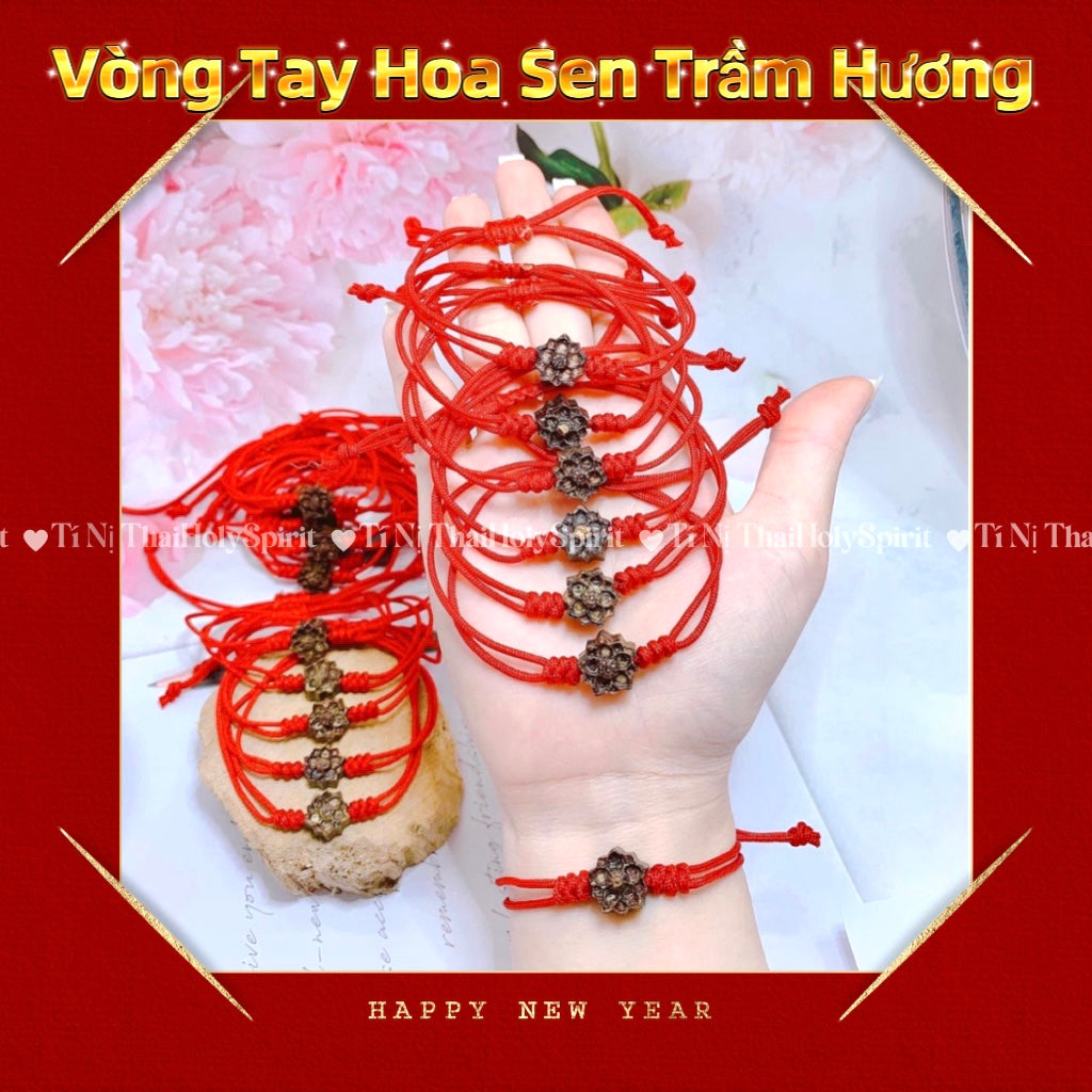Vòng Tay Hoa Sen Trầm Hương