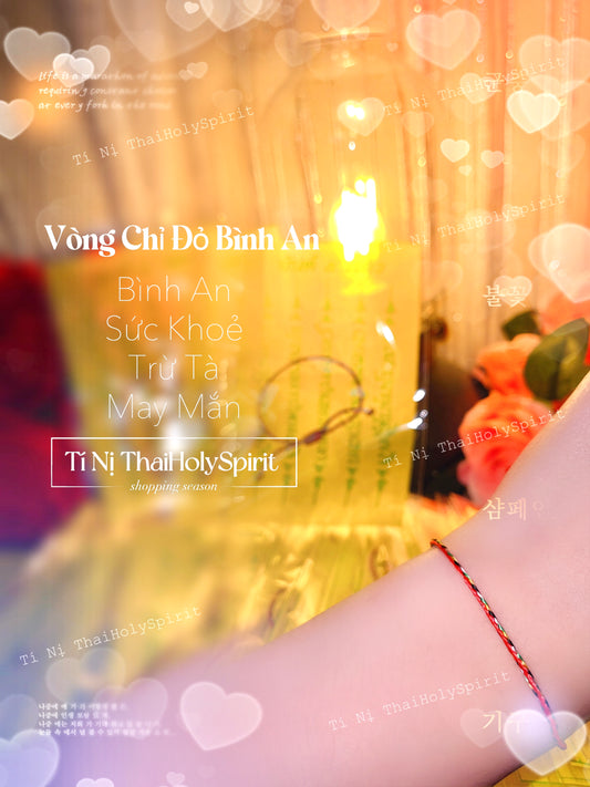 Vòng chỉ đỏ ngũ sắc bình an